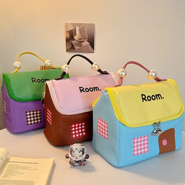 Small house makeup bag